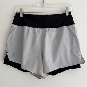 On Running Women's Athletic Shorts - Black and Gray